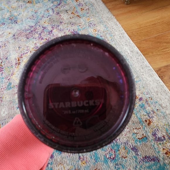 Starbucks Burgendy Grid Tumbler - Picture 2 of 2